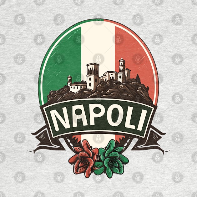 Napoli, Italia - Retro Italian Region Design by DankFutura